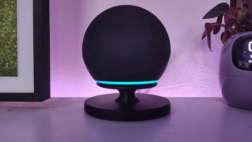 Echo dot black knurled stand - echo,